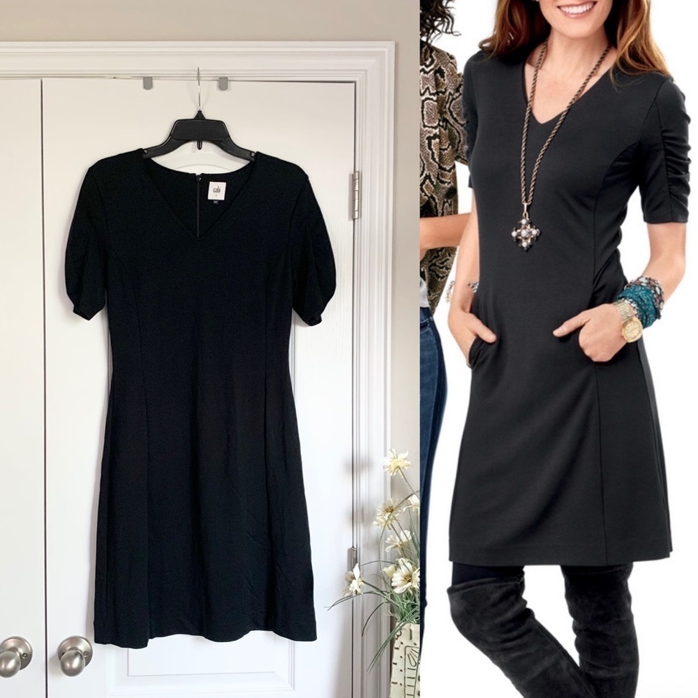Cabi Minimalist Dress in Black - Picture 1 of 12